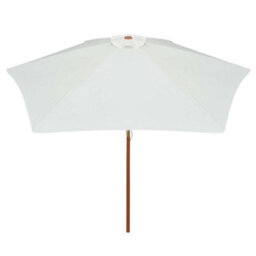 Berkfield Parasol 270X270 Cm Wooden Pole Cream White - thumbnail 3
