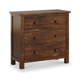 Duchy Acacia 3 Drawer Chest Of Drawers - Fully Assembled By Roseland Furniture