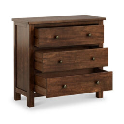 Duchy Acacia 3 Drawer Chest Of Drawers - Fully Assembled By Roseland Furniture - thumbnail 4