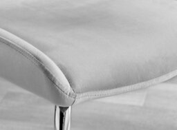 Furniturebox Uk 4 Seater Dining Set - Imperia White High Gloss Dining Table And Chairs - 4 Light Grey Nora Silver Leg Chairs - thumbnail 9