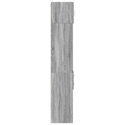 Berkfield Slim Storage Cabinet Grey Sonoma 30X42.5X225 Cm Engineered Wood - thumbnail 7