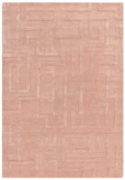 Handmade Modern Blush Abstract Wool Easy To Clean Rug For Living Room & Bedroom-200Cm X 290Cm - thumbnail 5