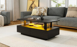 Coffee Table With Open Storage, 2 Drawers And Led Lights - thumbnail 7