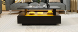 Coffee Table With Open Storage, 2 Drawers And Led Lights - thumbnail 9