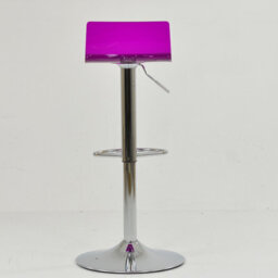 Lakeland Furniture Crystal Purple Acrylic Chrome Adjustable Base Bar Stool - thumbnail 5