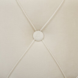 Beliani Velvet Storage Pouffe - White Velvet With Gold Base, Button-Tufted, Lift-Top Storage - thumbnail 7