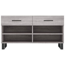 Berkfield Shoe Bench Grey Sonoma 102X35X55 Cm Engineered Wood - thumbnail 6