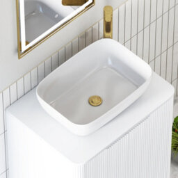 Royal Bathrooms Avenza 600mm Matte White Wall Hung Bathroom Countertop Vanity Unit 1 Drawer With Elva Basin - thumbnail 7