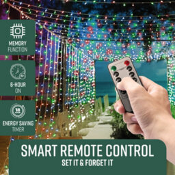 Globrite Garden Fairy Lights - 200 Led, Multi-Coloured - Battery Operated String Lights With Remote Control & 8 Lighting Modes - thumbnail 4