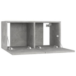 Berkfield Tv Cabinets 4 Pcs Concrete Grey 60X30X30 Cm Engineered Wood - thumbnail 6