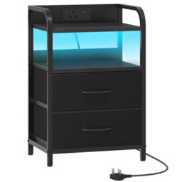 40X29X61Cm Led Bedside Nightstand Side Storage Table - thumbnail 3
