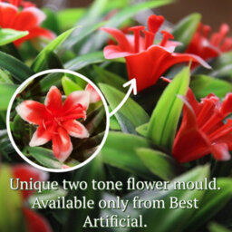 Best Artificial 38Cm Red Lily Hanging Basket Flower Topiary Ball - Suitable For Outdoor Use - Weather & Fade Resistant - thumbnail 6