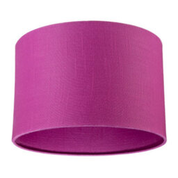 Happy Homewares Designer Raspberry Rose Textured Linen Fabric Circular Lamp Shade - thumbnail 5