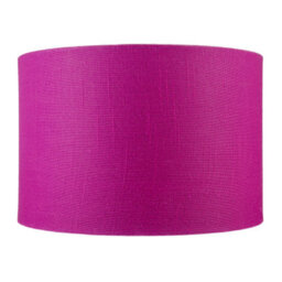 Happy Homewares Designer Raspberry Rose Textured Linen Fabric Circular Lamp Shade - thumbnail 4