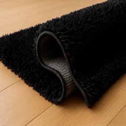Uetian Black Shaggy Rug 120X170 Cm 5 Centimeter Dense Pile Thick Soft Floor Rug For Living Room Bedroom Modern Interior - thumbnail 3