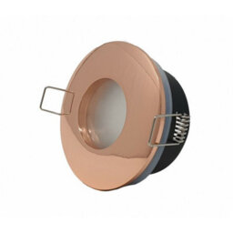 UKEW Pack Of 4 - Waterproof Bathroom Downlight Ip65 Led Round Gu10 Rose Gold Frosted