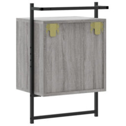 Berkfield Bedside Cabinets Wall-Mounted 2 Pcs Grey Sonoma 40X30X61 Cm Engineered Wood - thumbnail 9