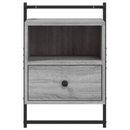 Berkfield Bedside Cabinets Wall-Mounted 2 Pcs Grey Sonoma 40X30X61 Cm Engineered Wood - thumbnail 7