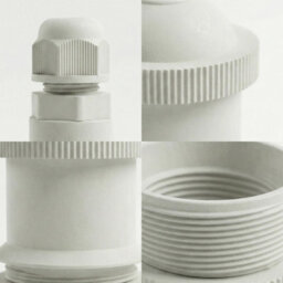 Ip44 Rainproof Outdoor E27 Lamp Holder With Cable Connector Waterproof Pendant Light Fitting Black And White Plastic Bulb - thumbnail 5