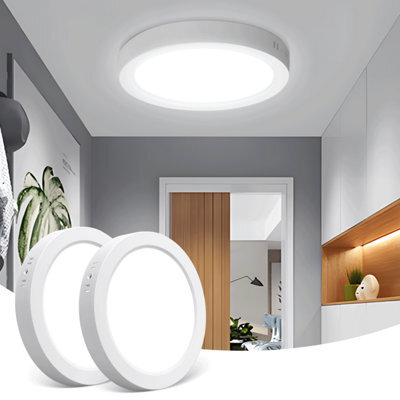 Aigostar 18W Led Ceiling Lights, 2100Lm Round Led 6500K Cool White Pack Of 2 - image 1