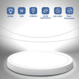 Aigostar 18W Led Ceiling Lights, 2100Lm Round Led 6500K Cool White Pack Of 2 - thumbnail 2