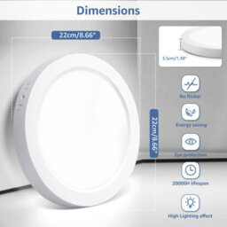 Aigostar 18W Led Ceiling Lights, 2100Lm Round Led 6500K Cool White Pack Of 2 - thumbnail 4