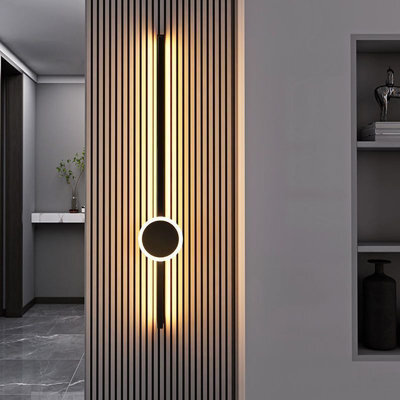 15W Modern Large Size Bedside Fancy Wall Light Scone Black 11 X 60 Cm - image 1
