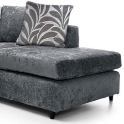 Furnishings For Less UK Zina Grey Chenille L Shaped 3 To 4 Seater Corner Sofa Scatter Back - Right Hand Facing - thumbnail 2