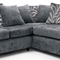 Furnishings For Less UK Zina Grey Chenille L Shaped 3 To 4 Seater Corner Sofa Scatter Back - Right Hand Facing - thumbnail 3