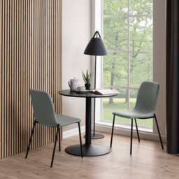 Furniture To Go Ibiza Small Round Café Table In Black - thumbnail 2