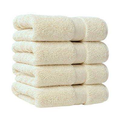 Aten Homeware Cream Egyptian Cotton Bath Hand Towels - 40X70Cm - 4 Pack - image 1