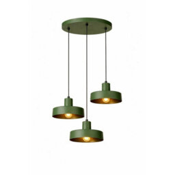 Luminosa Lighting Luminosa Velyo Cluster Pendant Ceiling Light Green 3X E27 - thumbnail 2