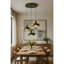Luminosa Lighting Luminosa Velyo Cluster Pendant Ceiling Light Green 3X E27 - thumbnail 3