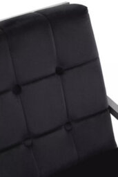 Orsina Black Velvet Arm Chair, Comfortable Armchair With Button Tufting, Velvet Upholstery Lounge Chair For Home - thumbnail 9
