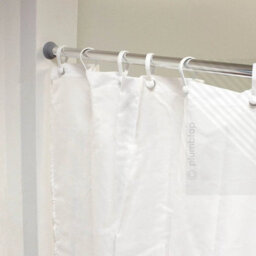 White Telescopic Tension Shower Curtain Rail Track - Pole Extends 75 - 210Cm - thumbnail 4