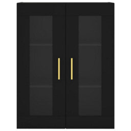 Berkfield Wall Mounted Cabinet Black 69.5X34X90 Cm - thumbnail 7