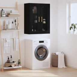 Berkfield Wall Mounted Cabinet Black 69.5X34X90 Cm - thumbnail 1