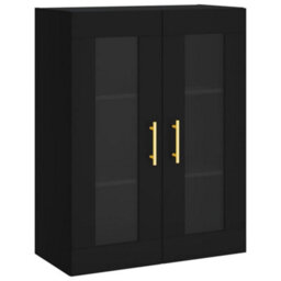 Berkfield Wall Mounted Cabinet Black 69.5X34X90 Cm - thumbnail 2