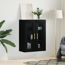 Berkfield Wall Mounted Cabinet Black 69.5X34X90 Cm - thumbnail 3