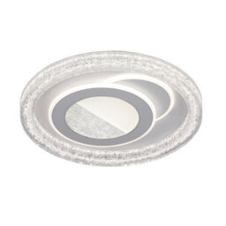 Luminosa Lighting Luminosa Tempio Round Led Semi Flush Ceiling Light White 3000/4000/6500K, Remote Control, Dimmable.