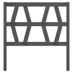 Berkfield Bed Headboard Grey 106X4X100 Cm Solid Wood Pine - thumbnail 3