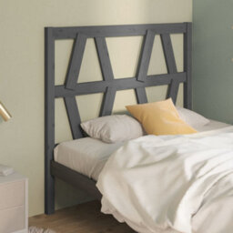 Berkfield Bed Headboard Grey 106X4X100 Cm Solid Wood Pine - thumbnail 1