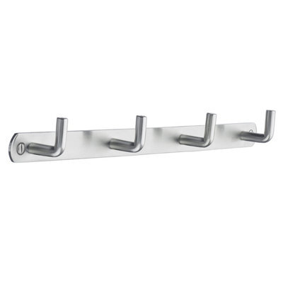 Beslagsboden - Coat Rack, Quadruple, In Brushed Stainless Steel - image 1