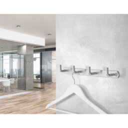 Beslagsboden - Coat Rack, Quadruple, In Brushed Stainless Steel - thumbnail 2