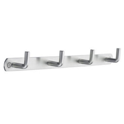 Beslagsboden - Coat Rack, Quadruple, In Brushed Stainless Steel - thumbnail 1
