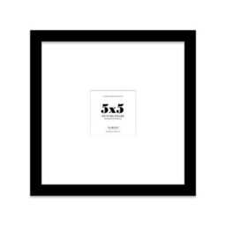 "5X5"" Black Picture Frame - 5X5"" Square Frame With 2X2"" Mount For 5X5""/2X2"" Pictures Art Deco Style Room Decor, 1 Pack" - thumbnail 1