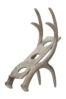 Orsina 3 Bottle Antler Wine Rack, Accent Centrepiece Wine Rack For Dining Table, Kitchem, Decorative Antler Design - image 1
