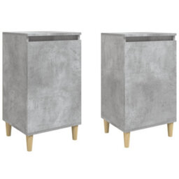 Berkfield Bedside Cabinets 2 Pcs Concrete Grey 40X35X70 Cm Engineered Wood - thumbnail 2