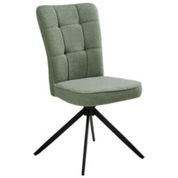Beliani Set Of 2 Dining Chairs Swivel Ryan Boucle Light Green - thumbnail 4