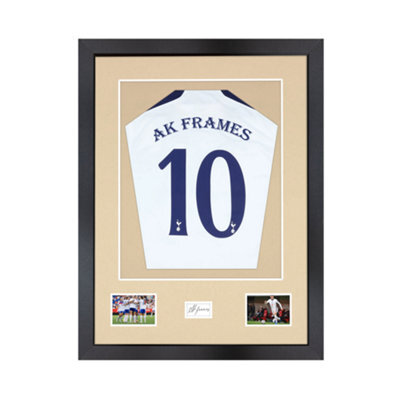 "AK Frames 77.5X58.5Cm Matte Black Shirt Frame With Ivory Mount -49X42.5Cm Shirt Window -5X.3.5"" Photos - 7.5X4.5Cm Name Plate" - image 1